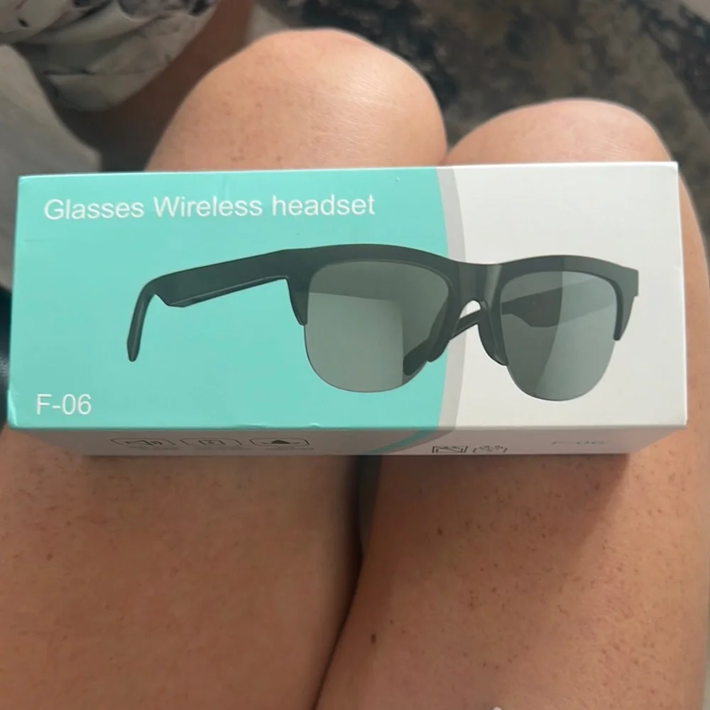 F-06 Wireless Glasses Headset - Black